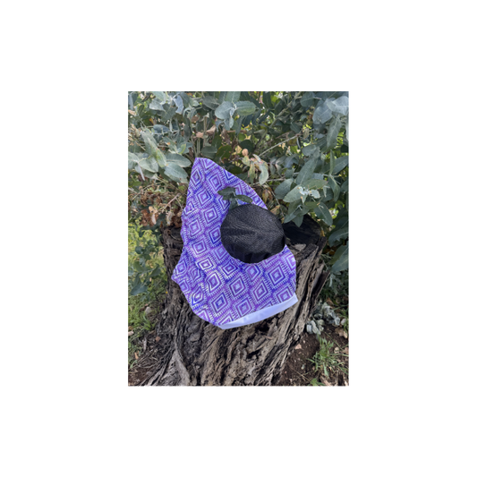 Bugeye Fly Mask W/Tough Mesh Cob Purple Dimonds
