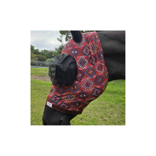 Bugeye Fly Mask W/Tough Mesh Cob Aztec