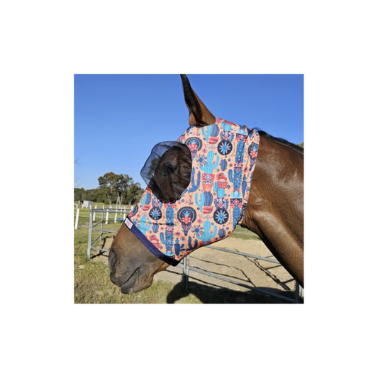 Bugeye Fly Mask W/Tough Mesh Full Cactus