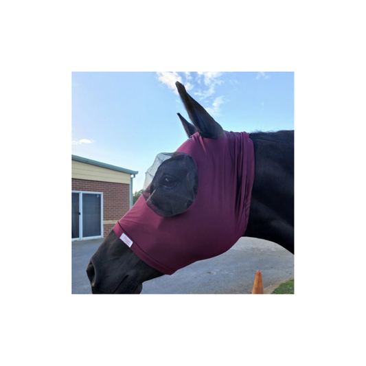 Bugeye Fly Mask W/Tough Mesh Full Burgundy