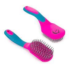 Mane & Tail Brush Grey/Pink 